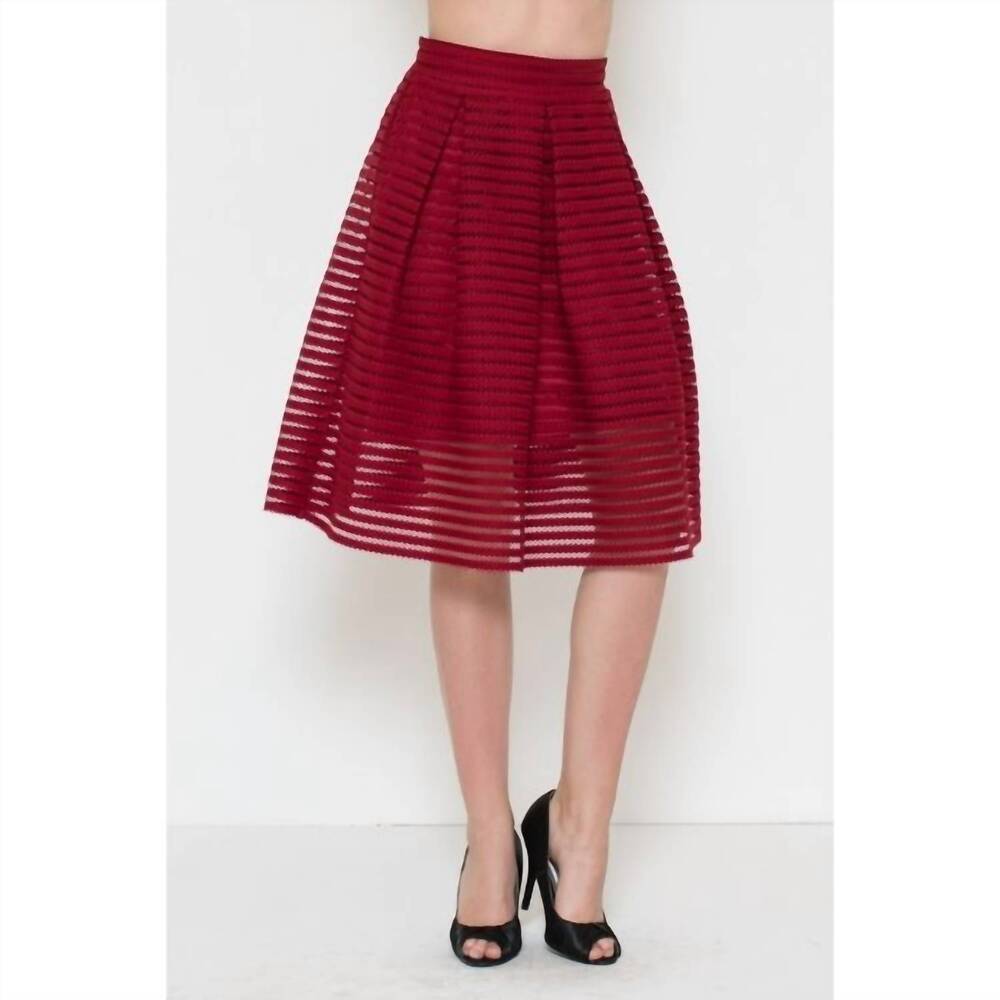 NEW TRU COLORS sassy silhouette skirt in red